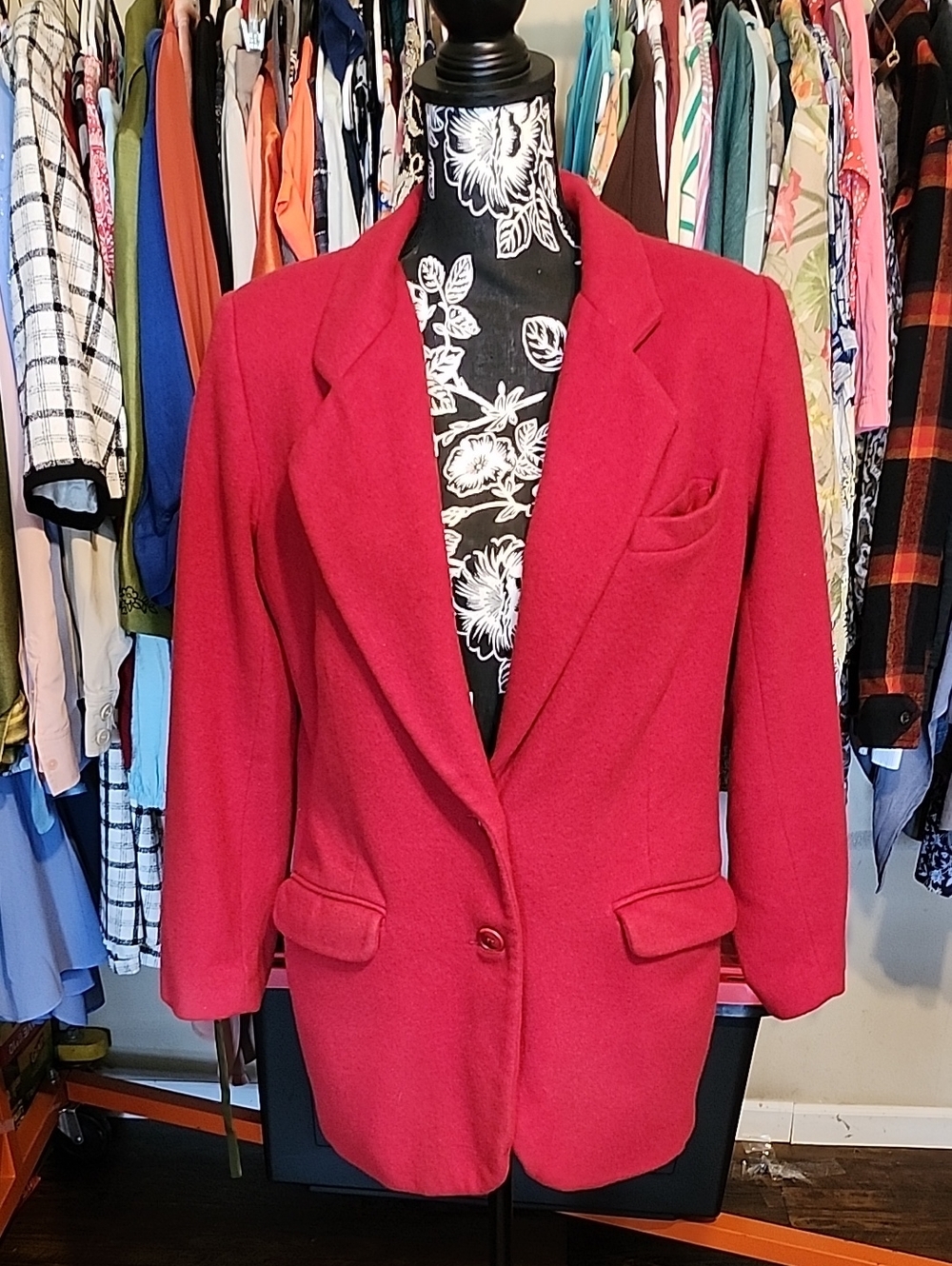 Eddie Bauer Bright Red Tailored Blazer